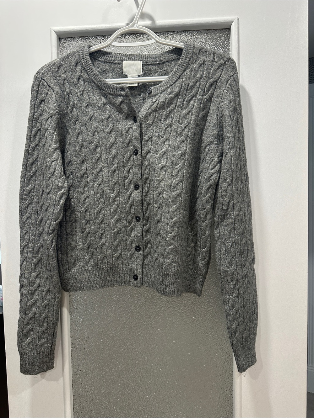 Gray button up Knit Cardigan Sweater - H&M